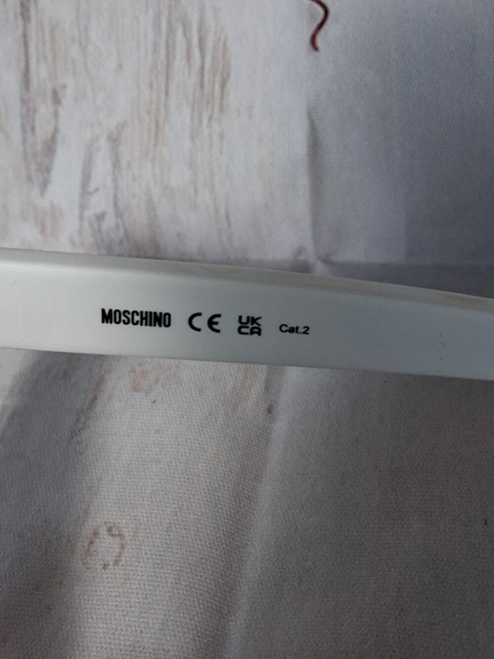 MOSCHINO white black pink Sunglasses MOS122/S 3H2JP Authentic New in case - Picture 7 of 9